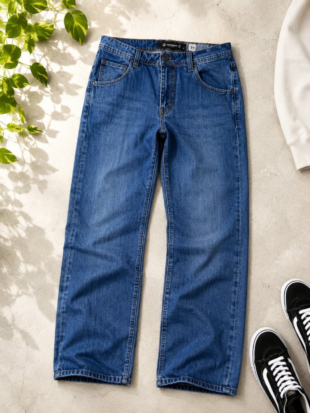 Volcom Nova Straight Leg Jeans Mens 31x30 Blue Denim Skate Pants